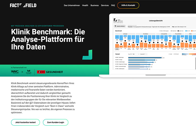 FactField Website – Klinik Benchmark Tool